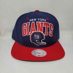 🆕 Mitchell & Ness NFL New York Giants Arch Vintage Logo Snapback Hat